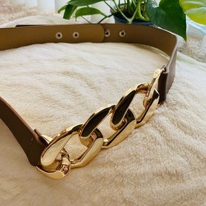 Tan Chain gold belt